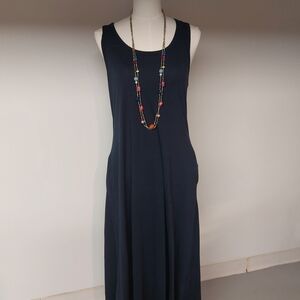 Soft Surroundings Navy Maxi Dress